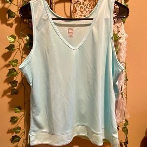Blue athletic tank top